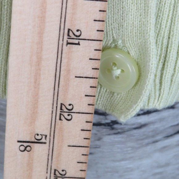 Van Heusen* Women's Long Sleeve Button Down Ribbed Collarless Ballet Neck~ Small - Picture 7 of 13